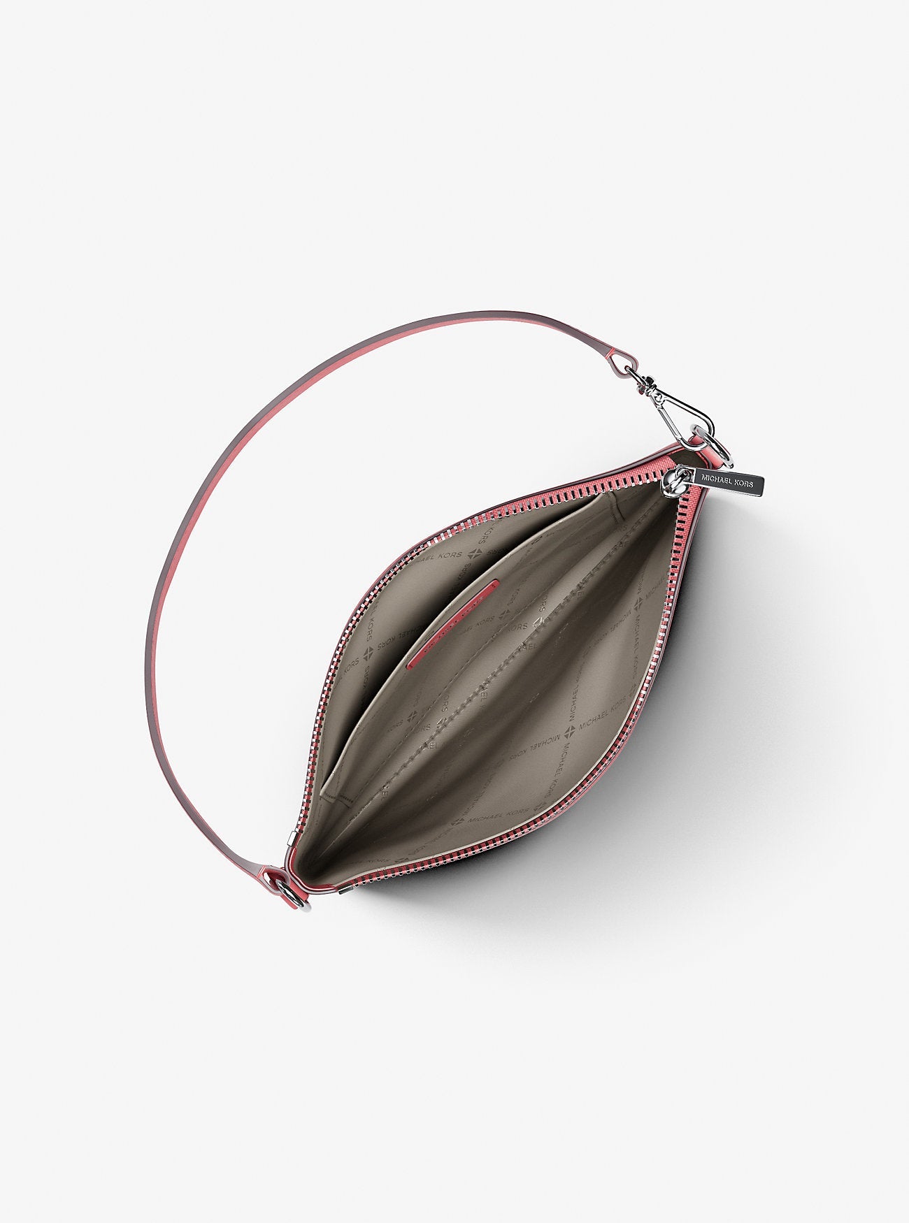 Michael Kors Jet Set Small Pebbled Leather Convertible Wristlet Hibiscus