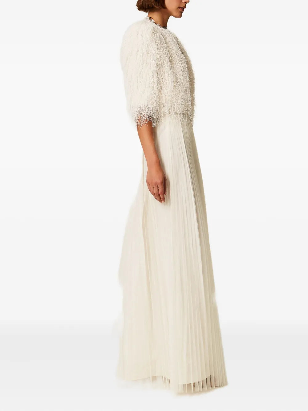 plisse maxi skirt