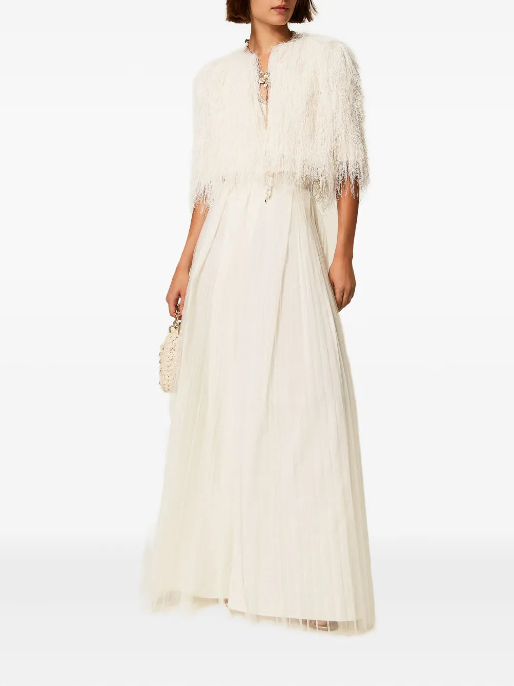 plisse maxi skirt