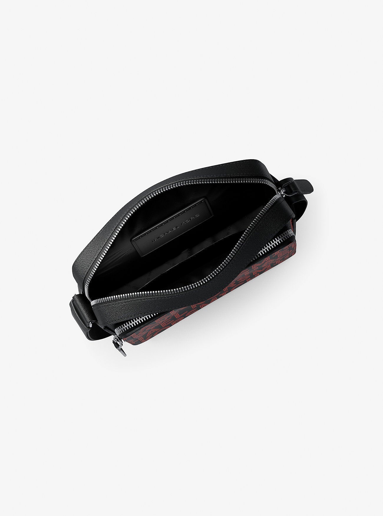 Michael Kors Cooper Graphic Logo Flight Bag Bright Red