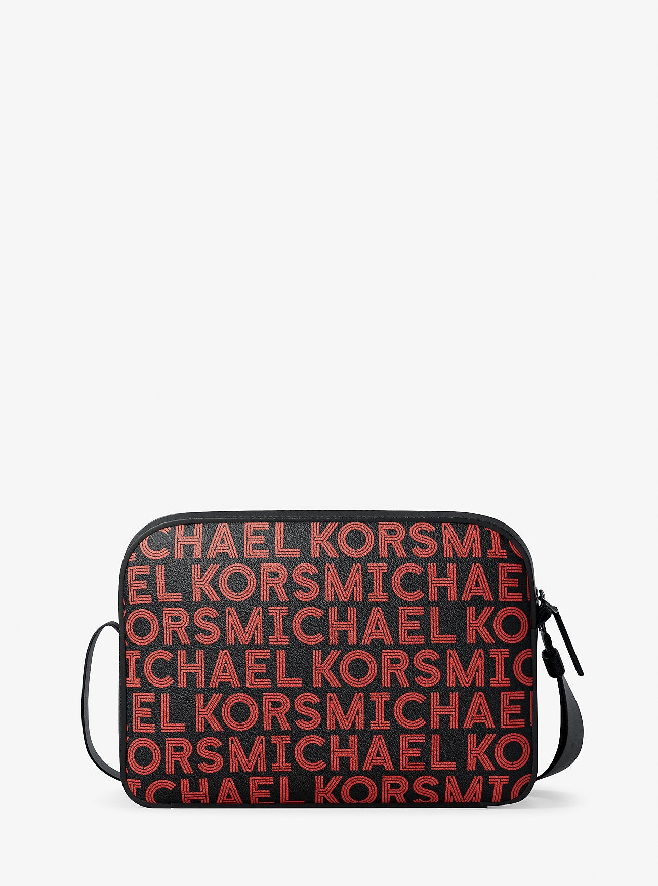 Michael Kors Cooper Graphic Logo Flight Bag Bright Red