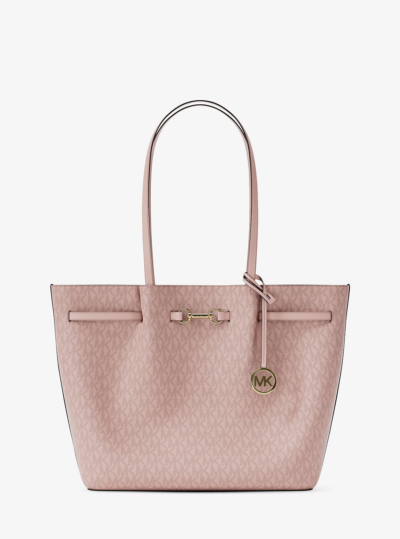 Michael Kors Carson Large Signature Logo Tote Bag Powder Blush