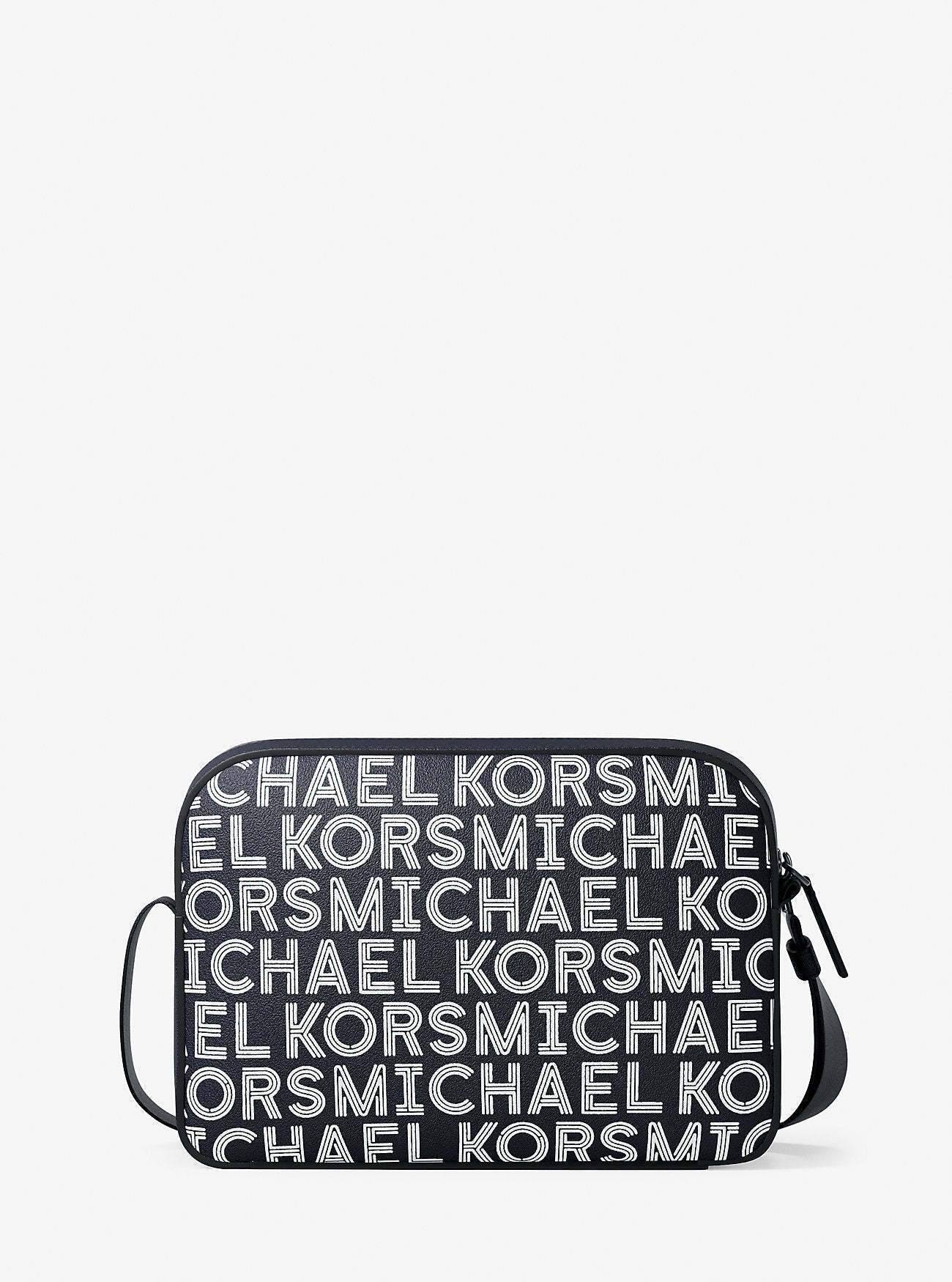 Michael Kors Cooper Graphic Logo Flight Bag Bright Wht