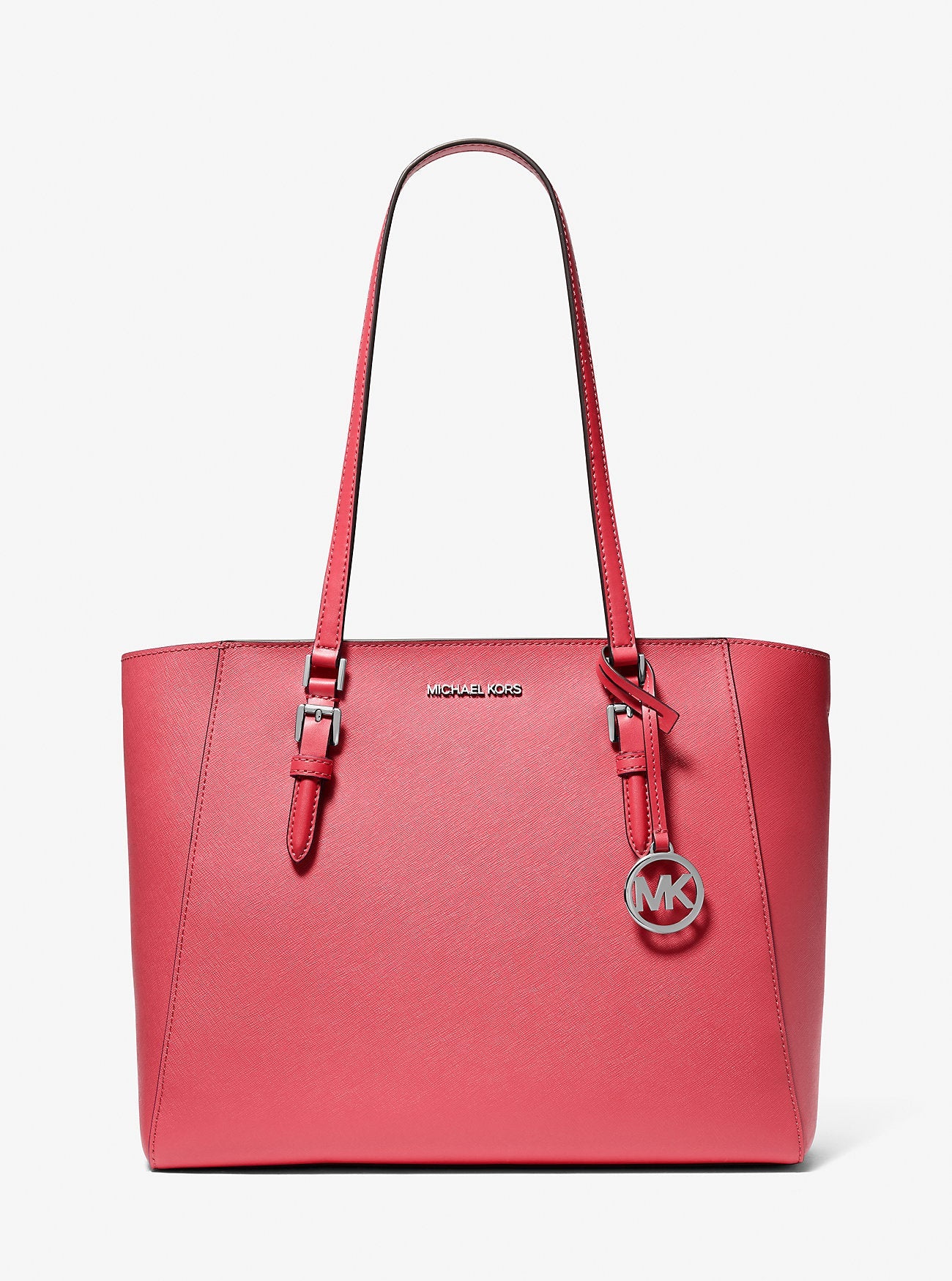 Michael Kors Charlotte Large Leather and Signature Logo 3-in-1 Tote Bag Hibiscus