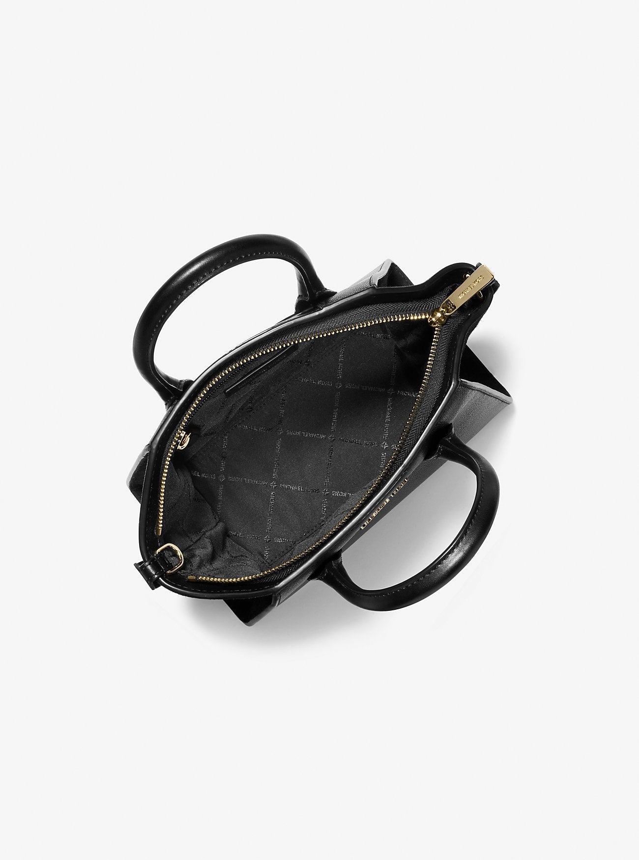 Michael Kors Avril Small Pebbled Leather Satchel Black