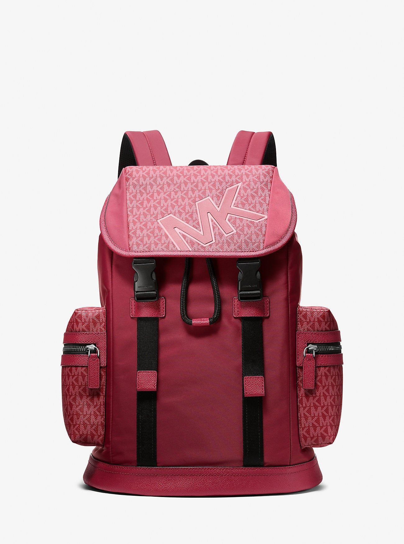 Michael Kors Cooper Signature Logo and Nylon Backpack Cherry