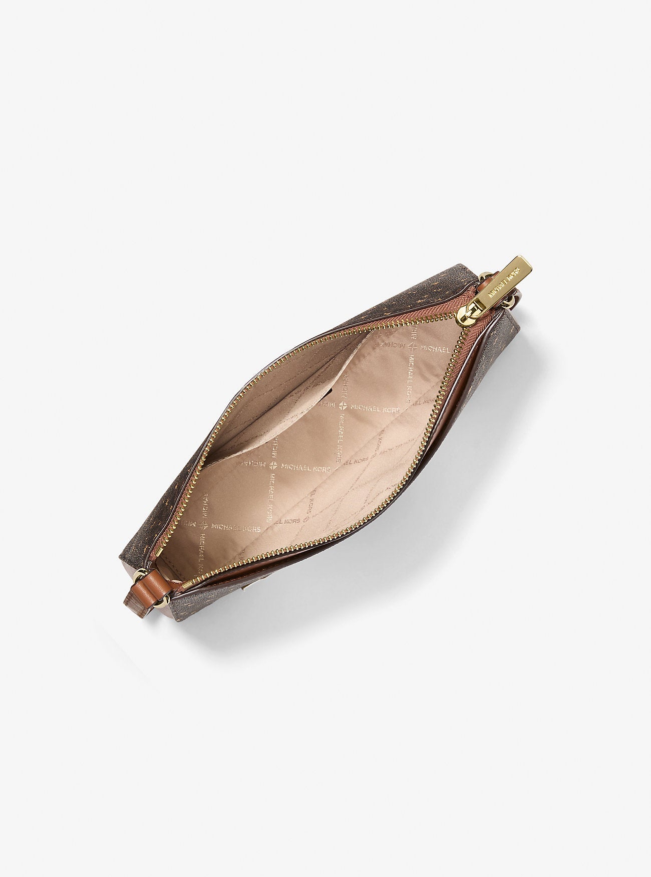 Michael Kors Arden Medium Printed Signature Logo Crossbody Bag Brown