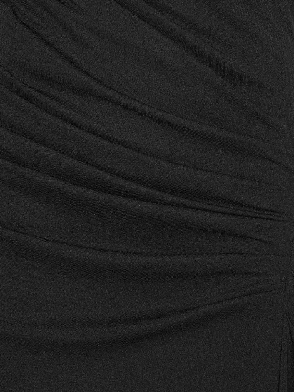 draped one-shoulder maxi dress