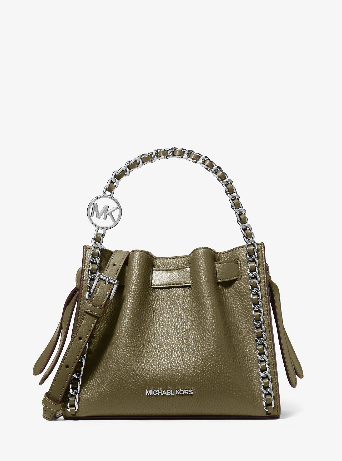 Michael Kors Mina Small Chain Convertible Crossbody Bag Olive