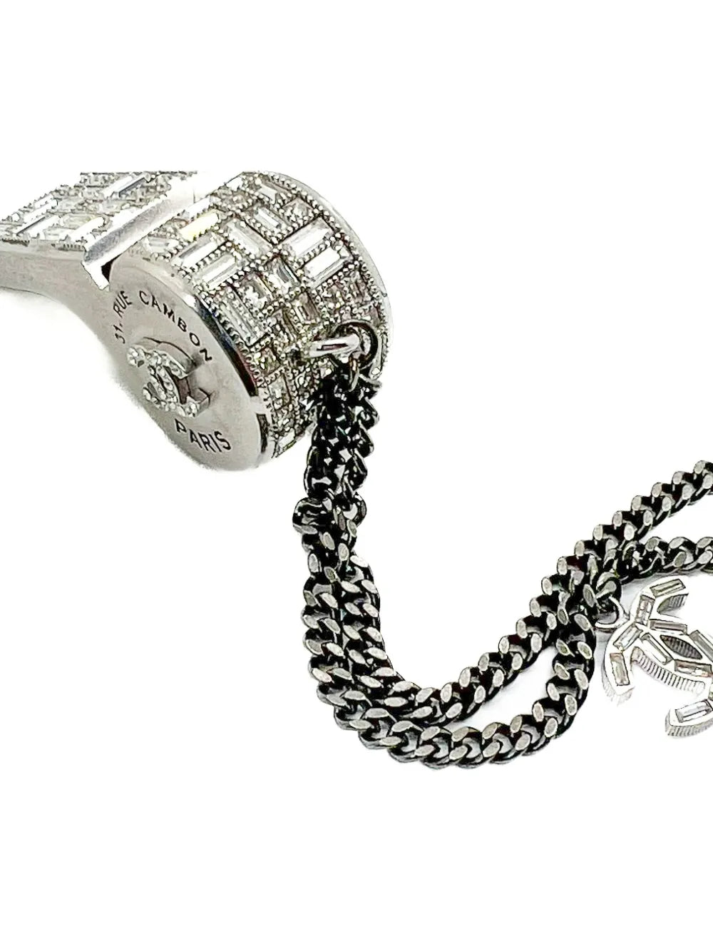 2015 crystal-embellished whistle necklace