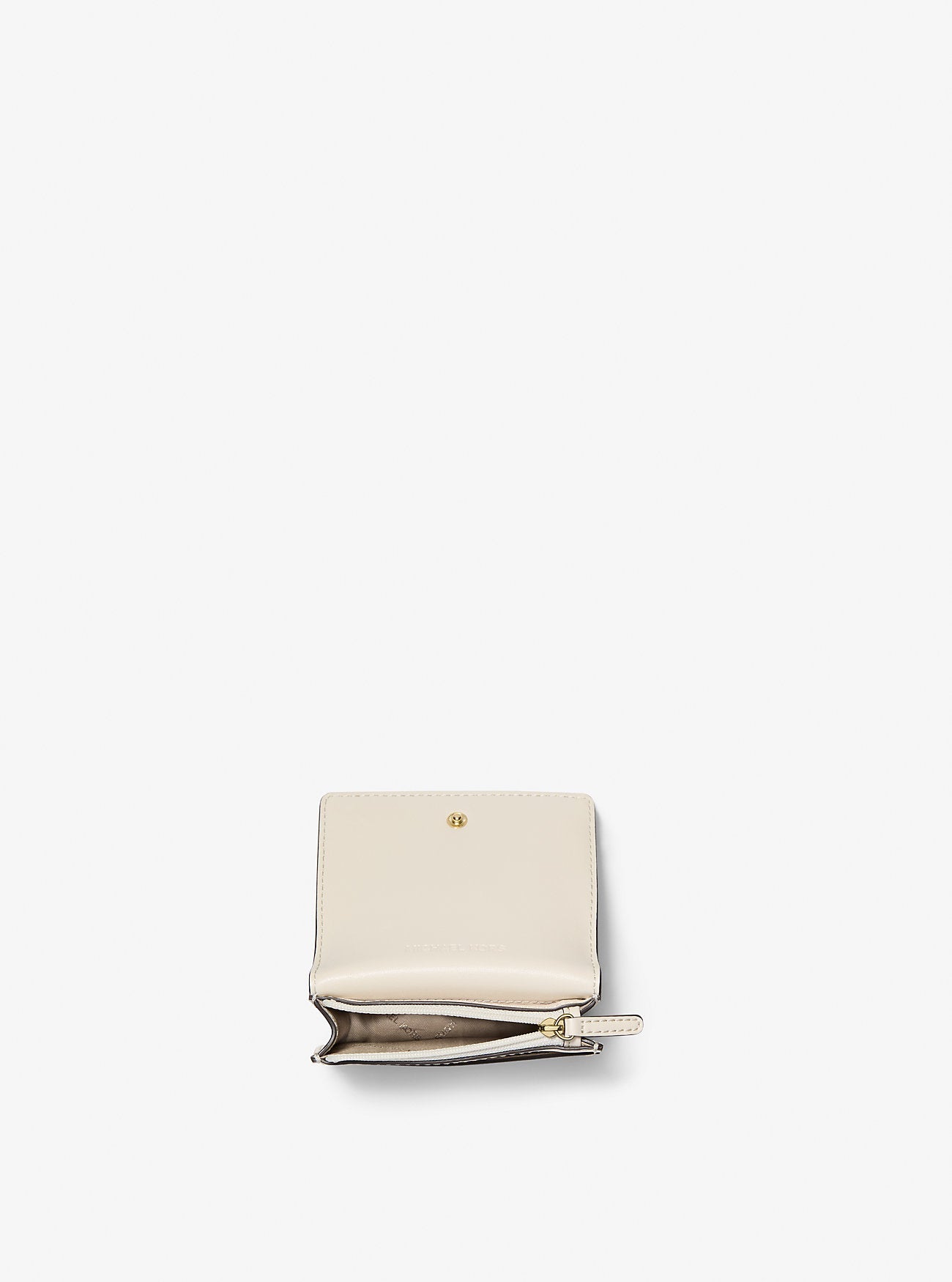 Michael Kors Carson Small Pebbled Leather Wallet Lt Cream