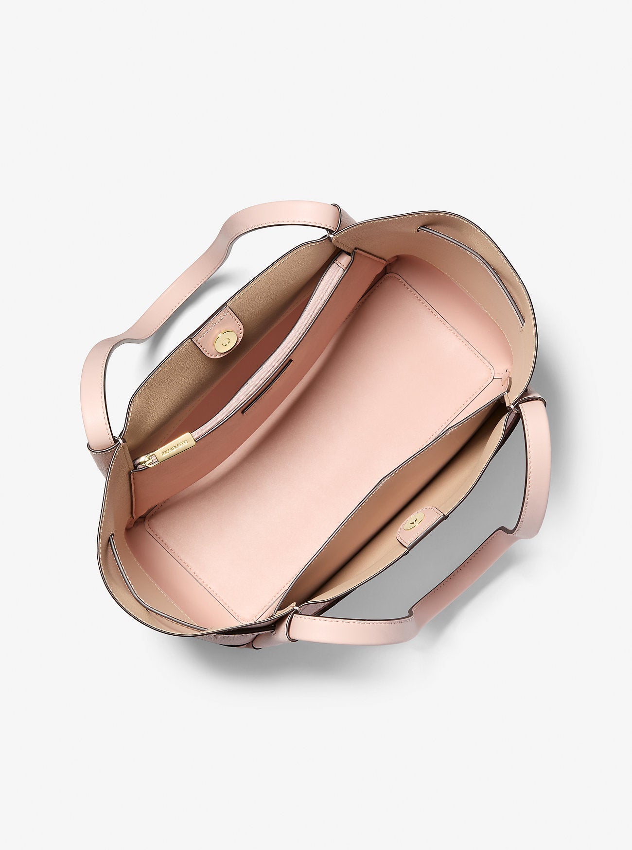 Michael Kors Reed Large Pebbled Leather Tote Bag Powder Blush