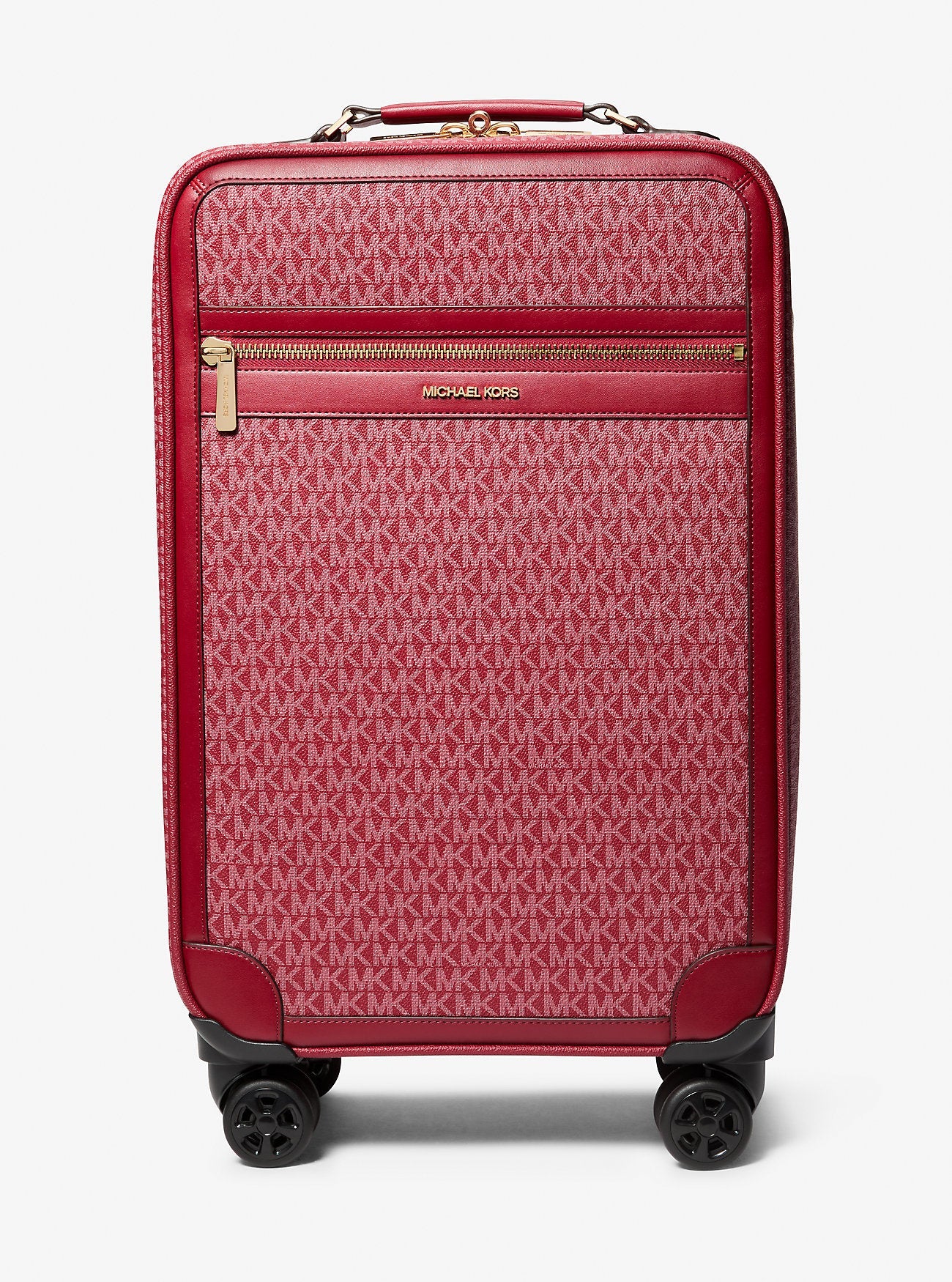 Michael Kors Jet Set Travel Small Signature Logo Suitcase Cherry