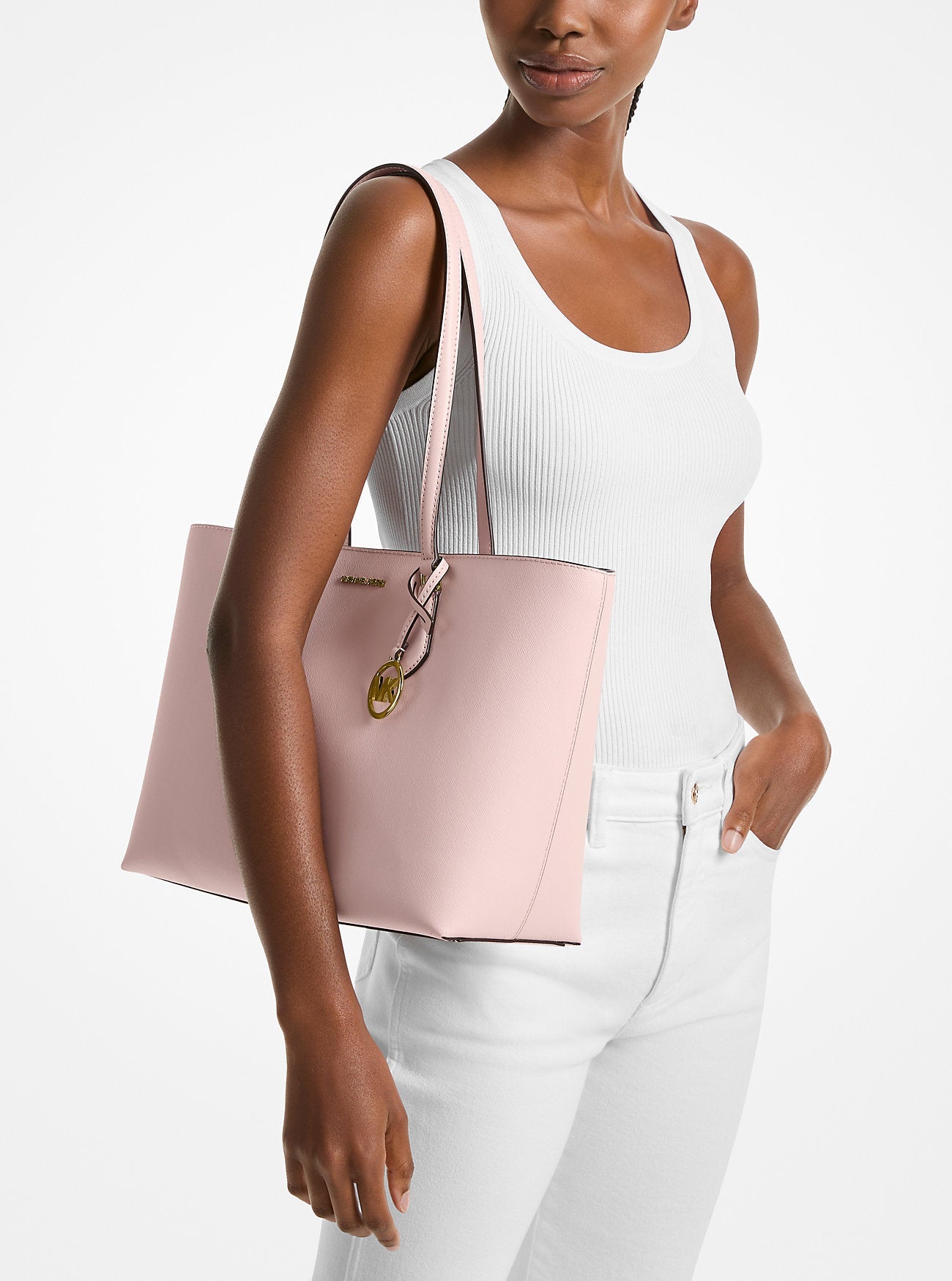 Michael Kors Sheila Large Tote Bag Powder Blush