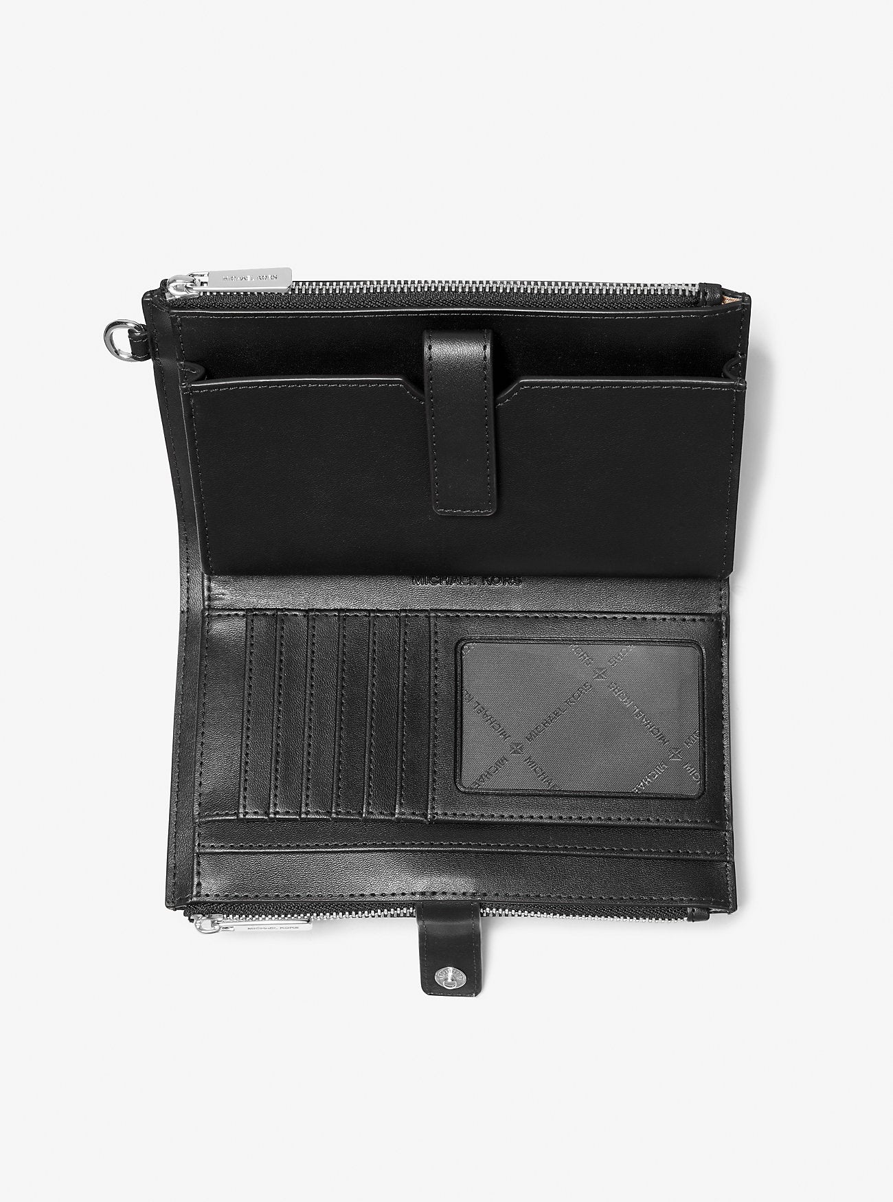 Michael Kors Jet Set Large Ombre Signature Logo Wristlet Black Combo