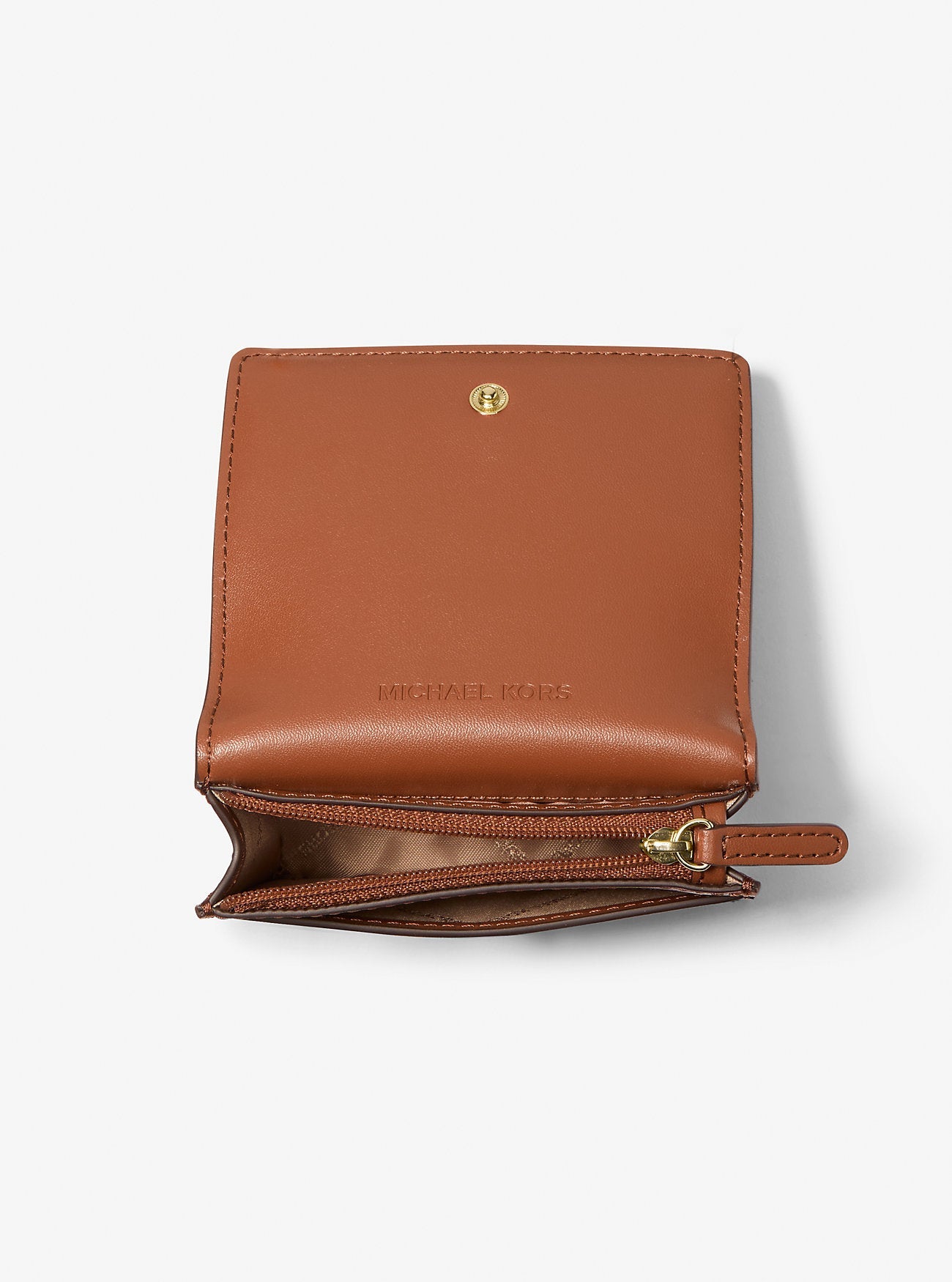 Michael Kors Carson Small Pebbled Leather Wallet Luggage