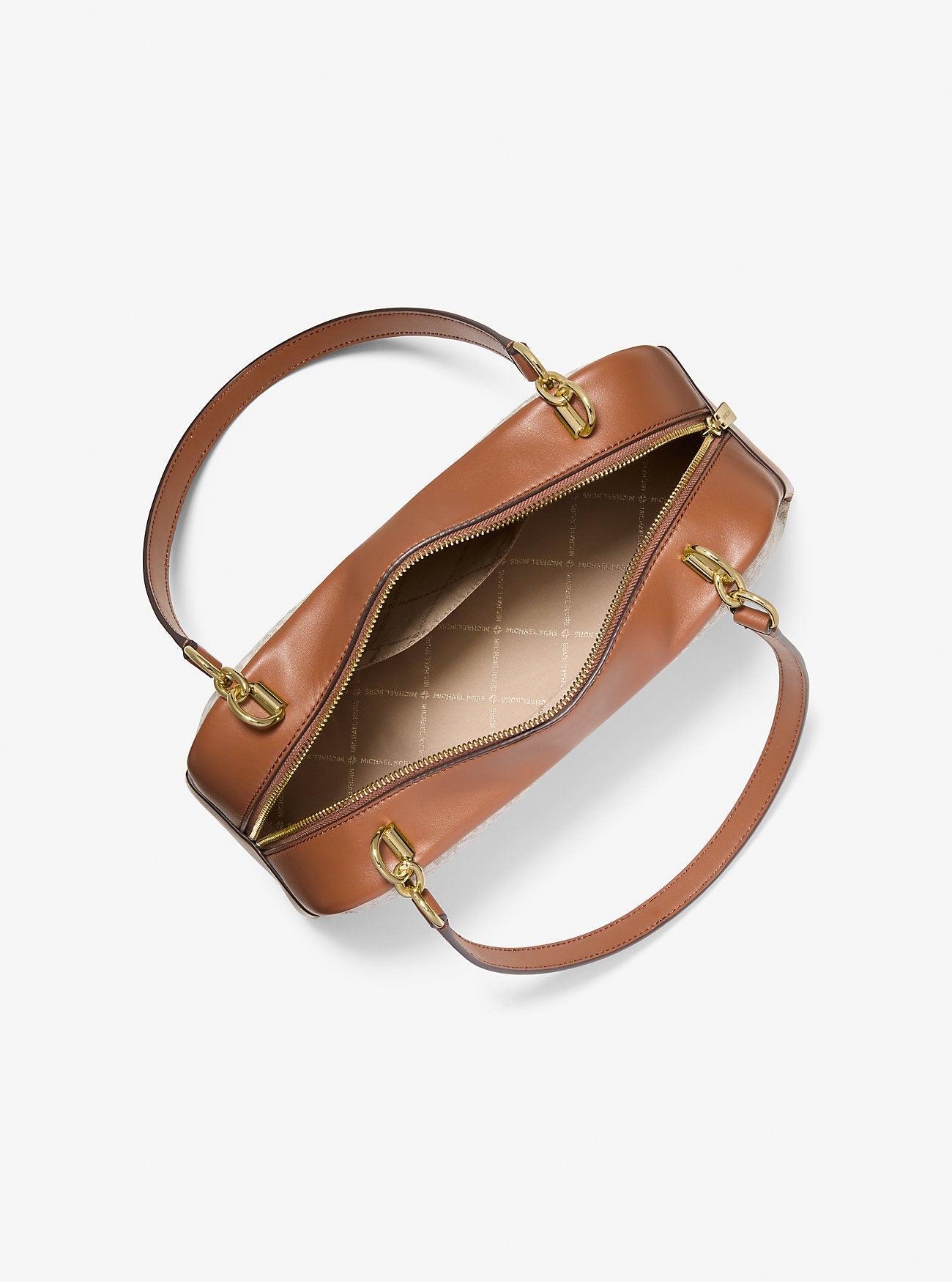 Michael Kors Cecily Medium Signature Logo Shoulder Bag Vanilla