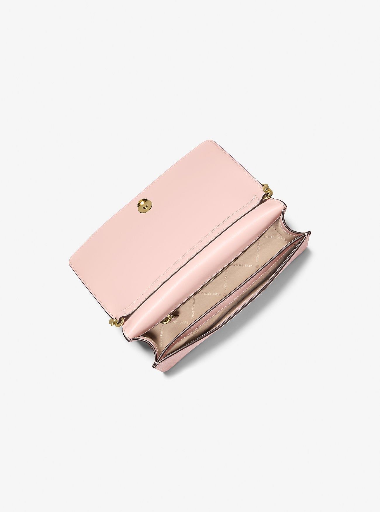 Michael Kors Jet Set Medium Signature Logo Crossbody Bag Powder Blush