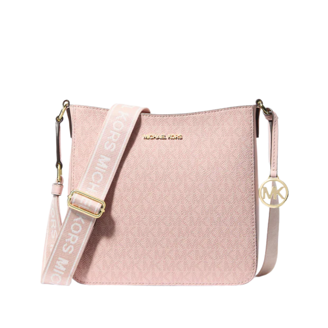 Michael Kors Jet Set Small Signature Logo Crossbody Bag Powder Blush