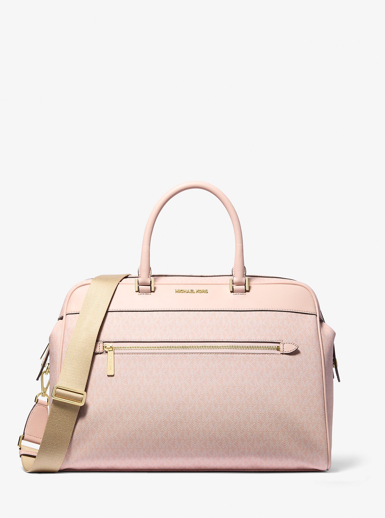 Michael Kors Large Logo Weekender Bag Lt Powder Blush