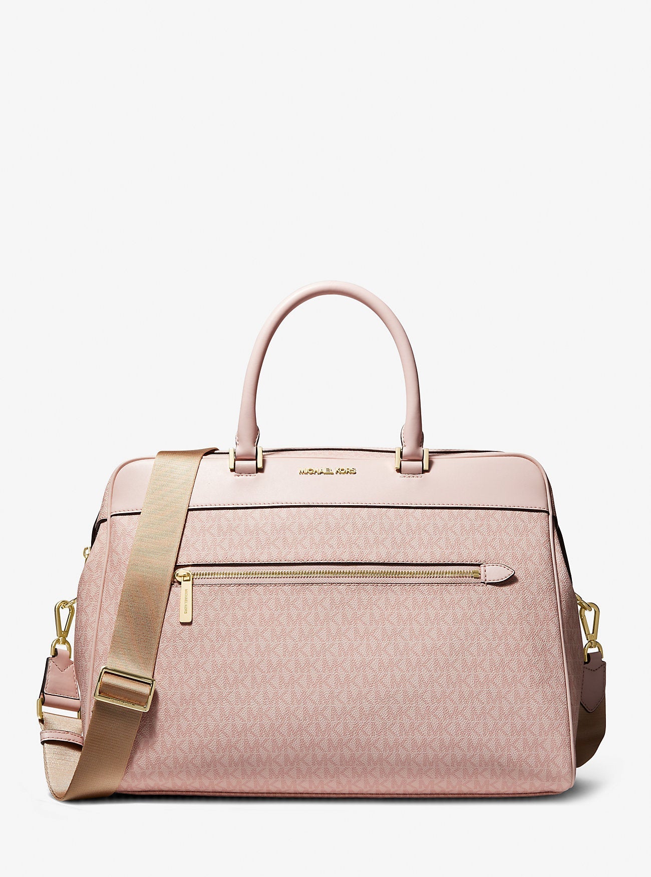 Michael Kors Large Logo Weekender Bag Dark Powder Blush