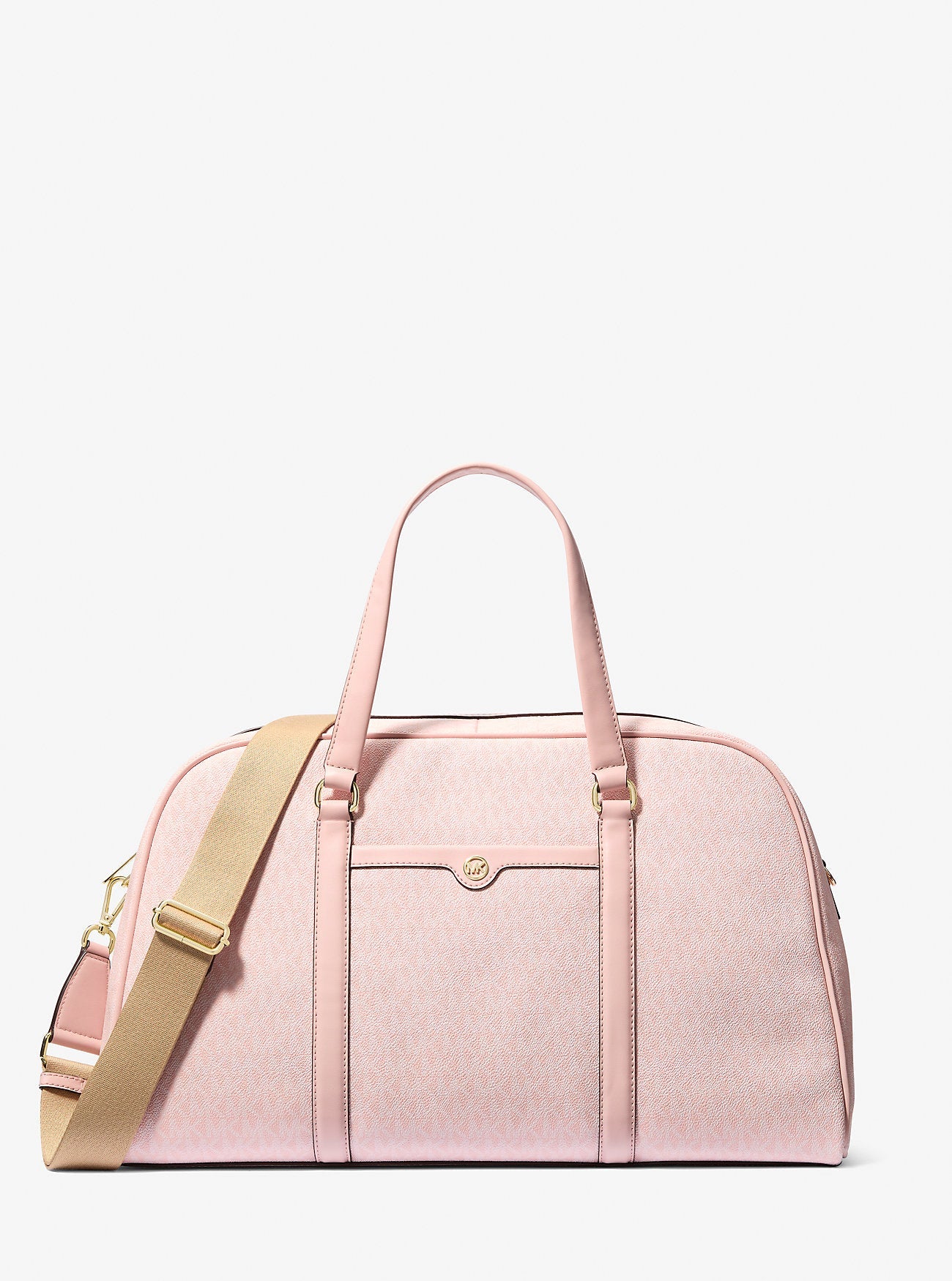 Michael Kors Jet Set Travel Extra-Large Signature Logo Weekender Bag Lt Powder Blush