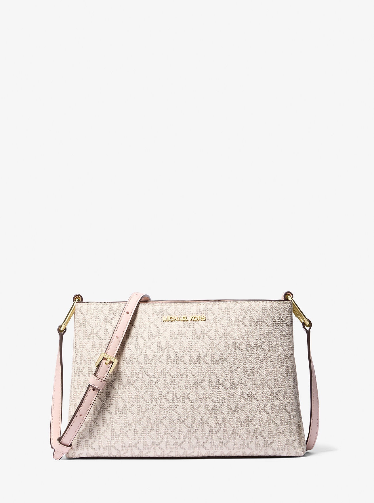 Michael Kors Trisha Medium Logo Crossbody Bag Pwd Blsh Mlt