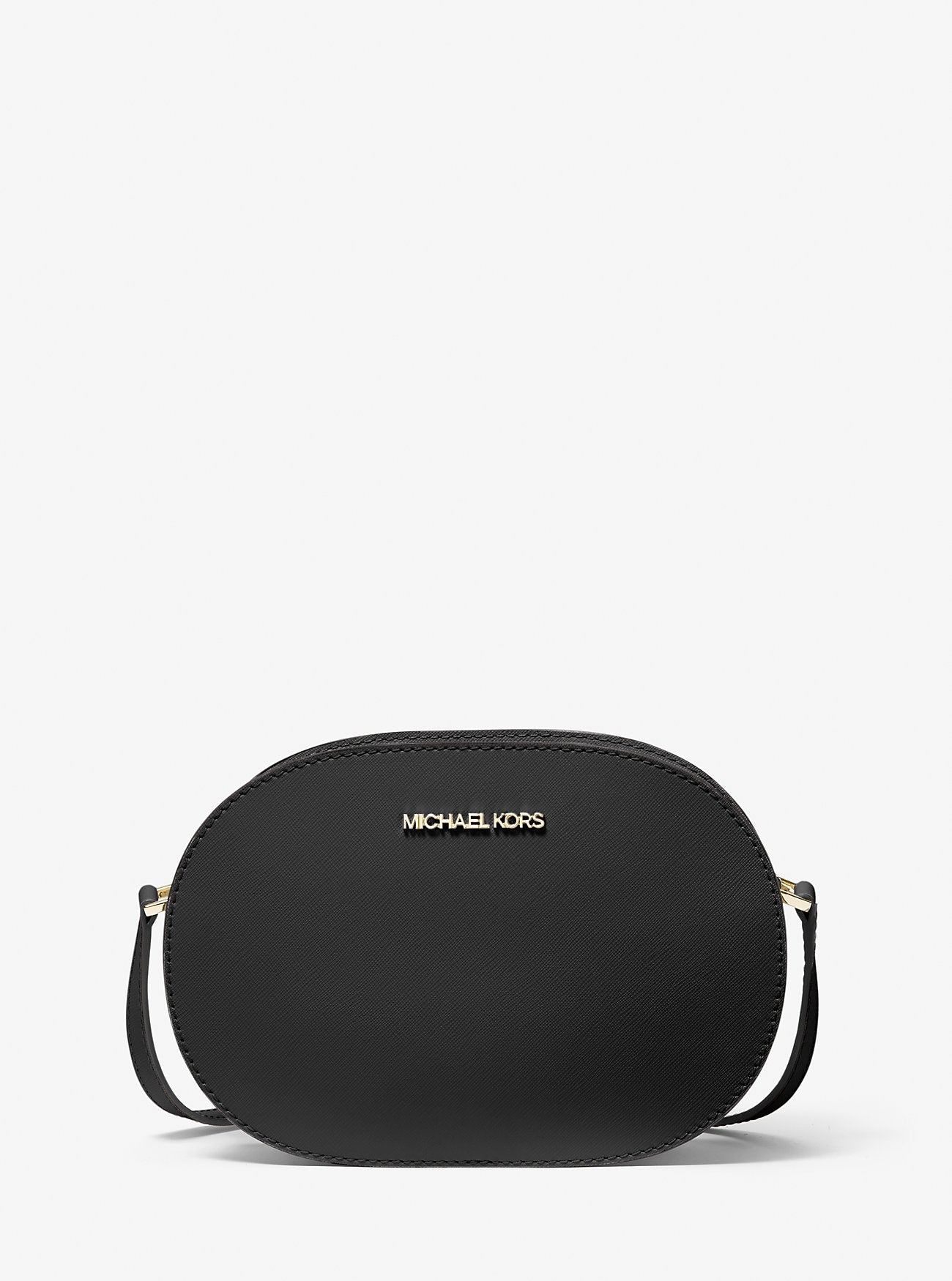 Michael Kors Jet Set Travel Medium Saffiano Leather Crossbody Bag Black