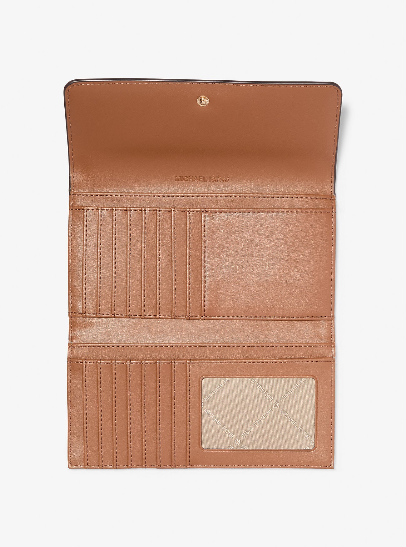 Michael Kors Jet Set Large Logo Trifold Wallet Brown