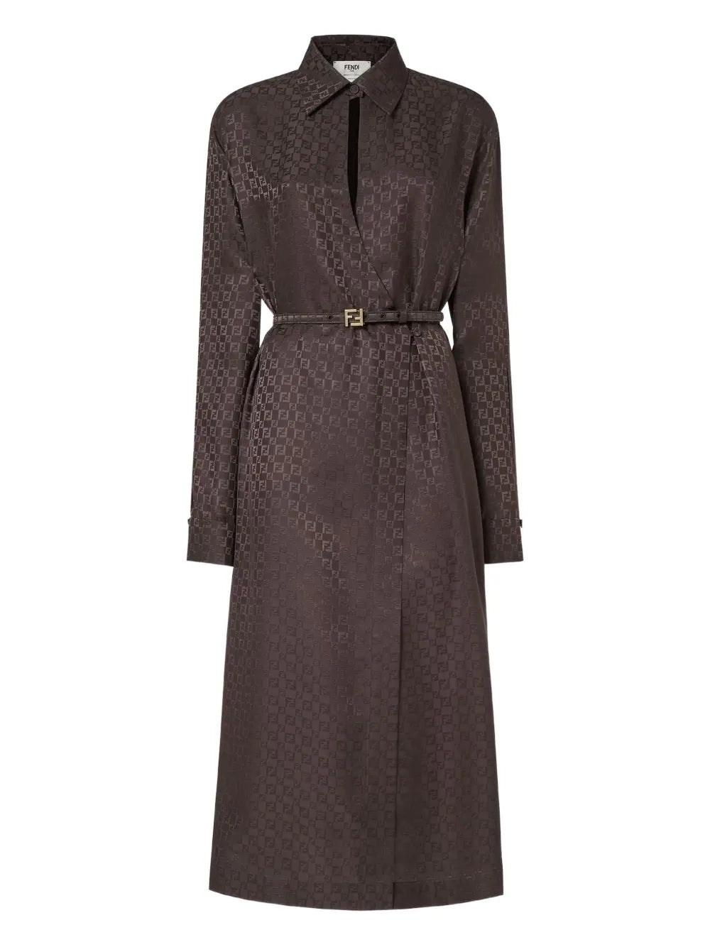 ff jacquard belted dress