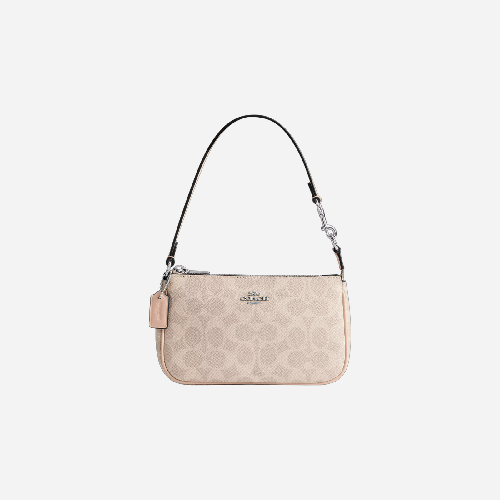 COACH Nolita 19 In Signature Canvas Silver/Sand/Taupe