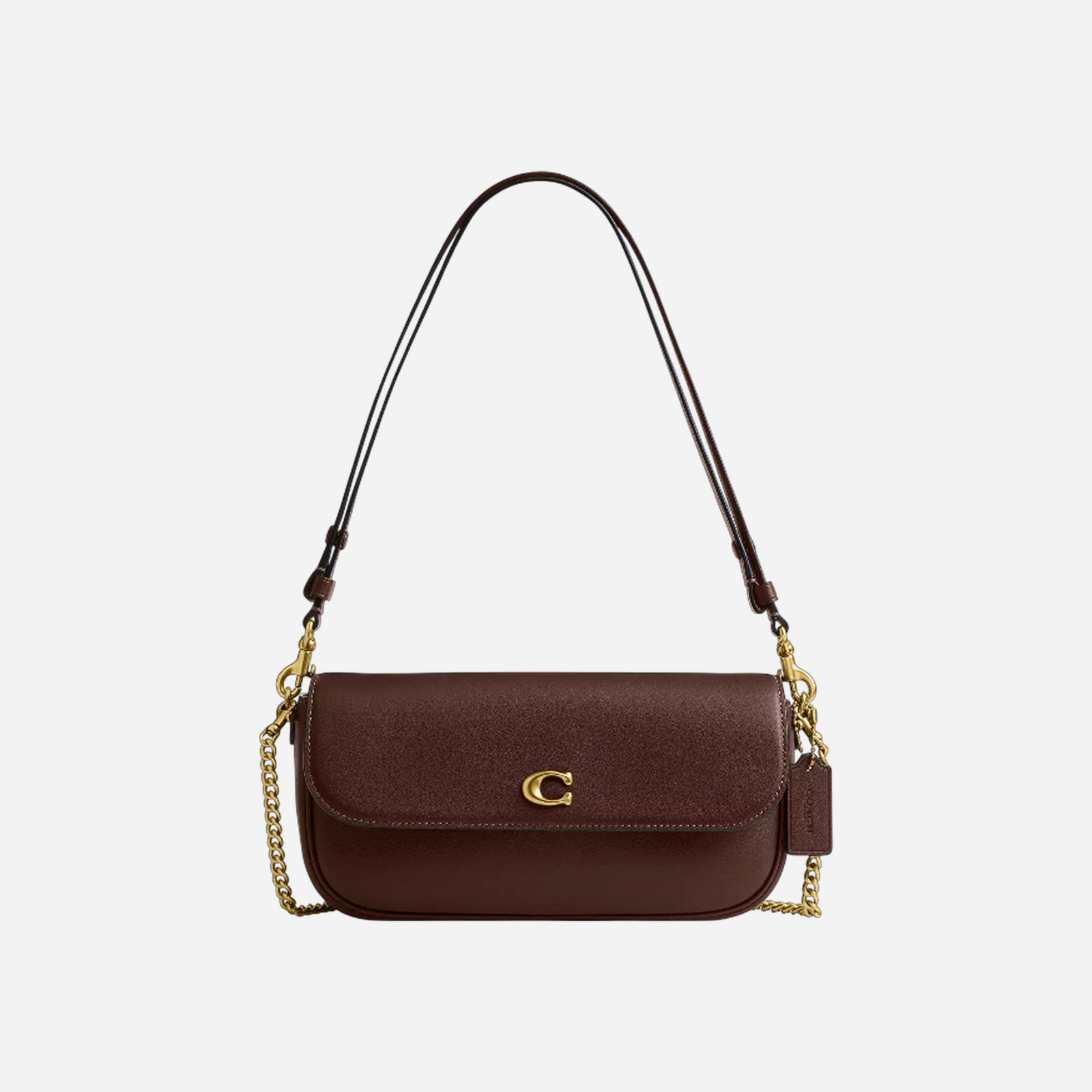 Coach Brook Flap Chain Bag Maple Brass