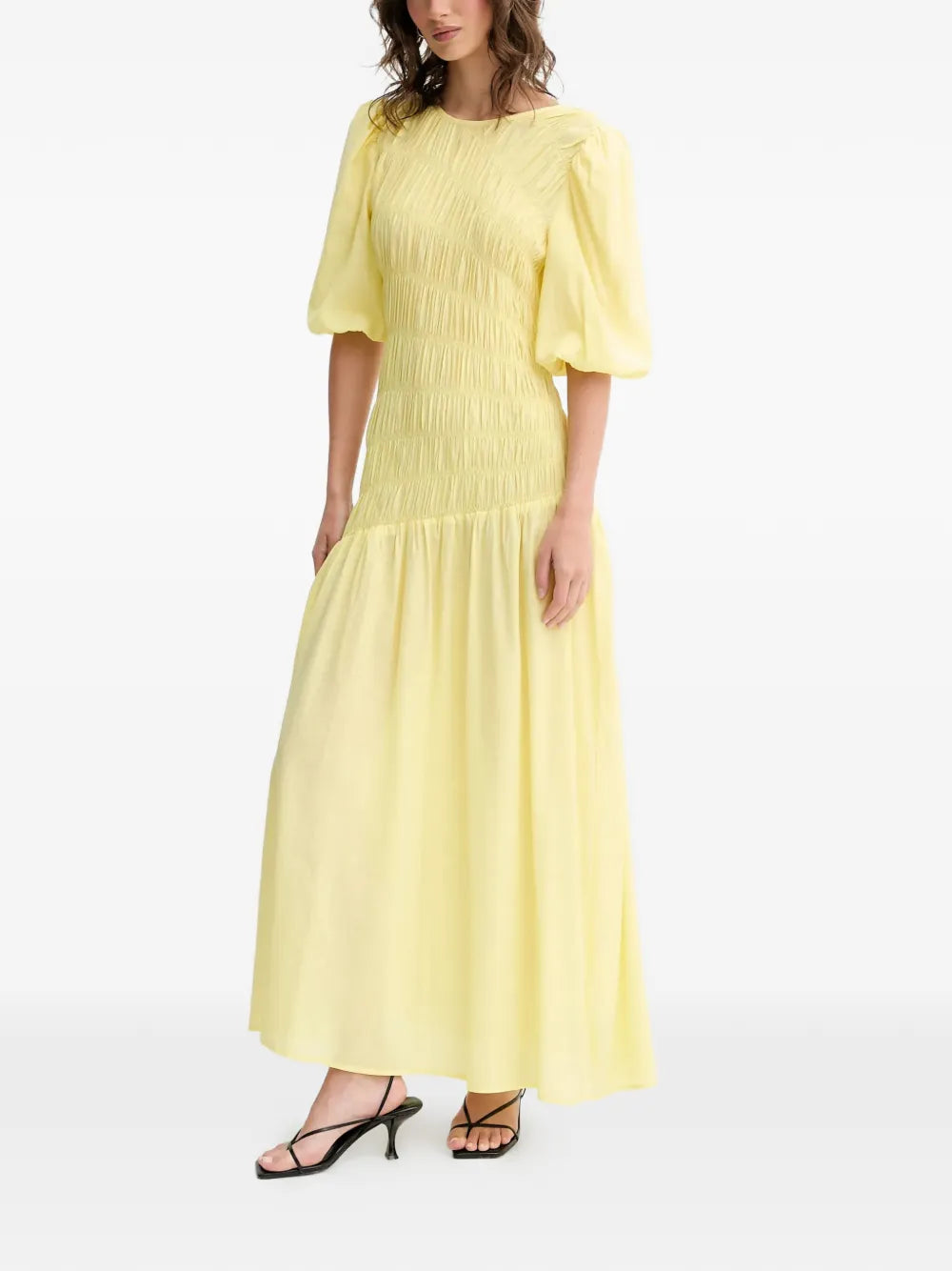 Nara shirred asymmetric dress