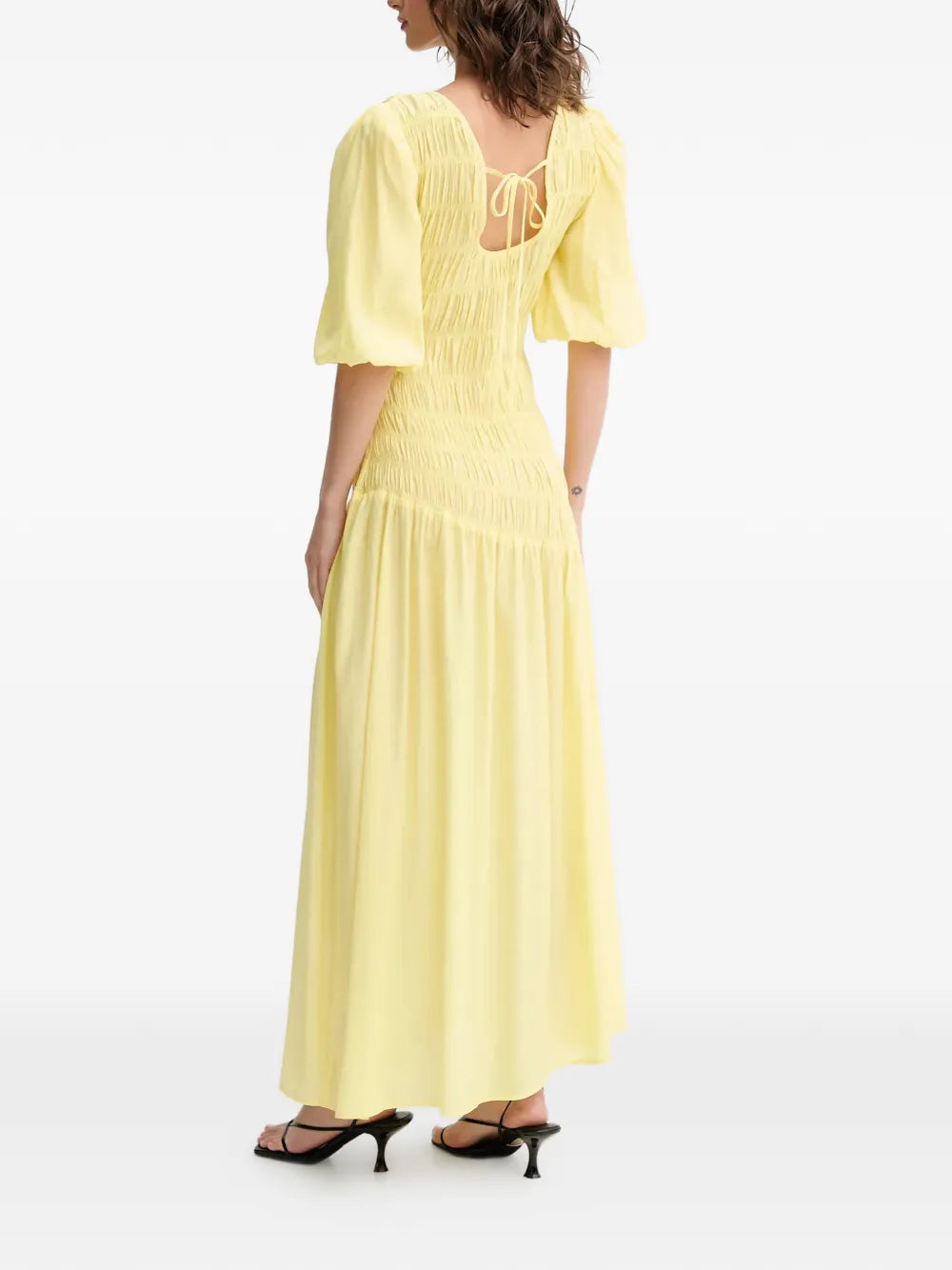 Nara shirred asymmetric dress