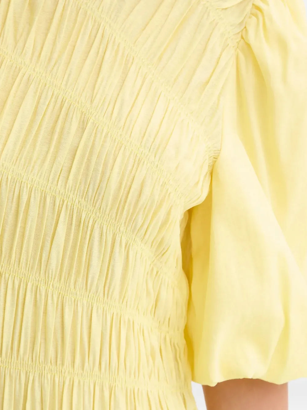 Nara shirred asymmetric dress