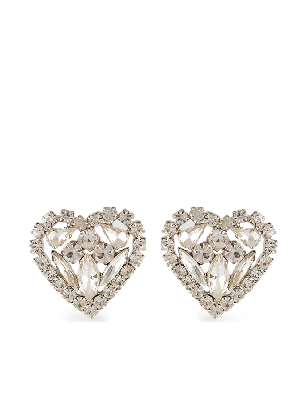 Taylor crystal-embellished heart earrings