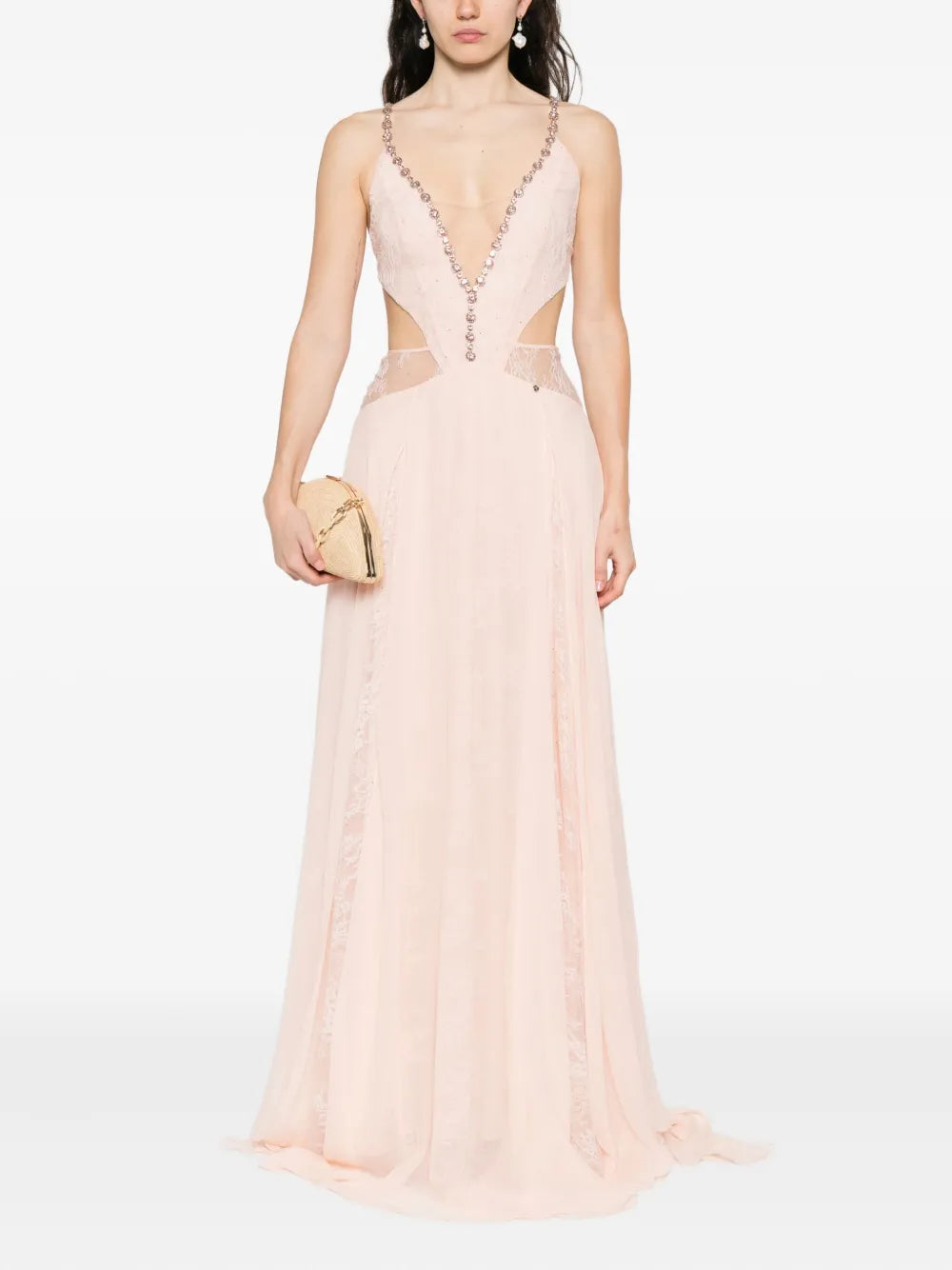 embellished cut-out maxi dress