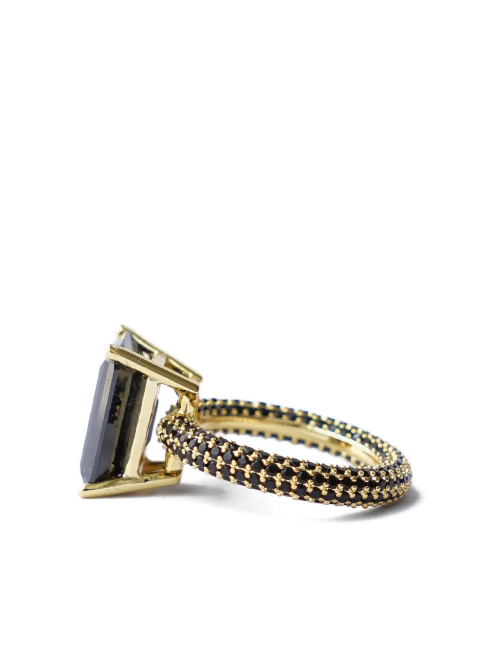 Mega rectangle-stone ring