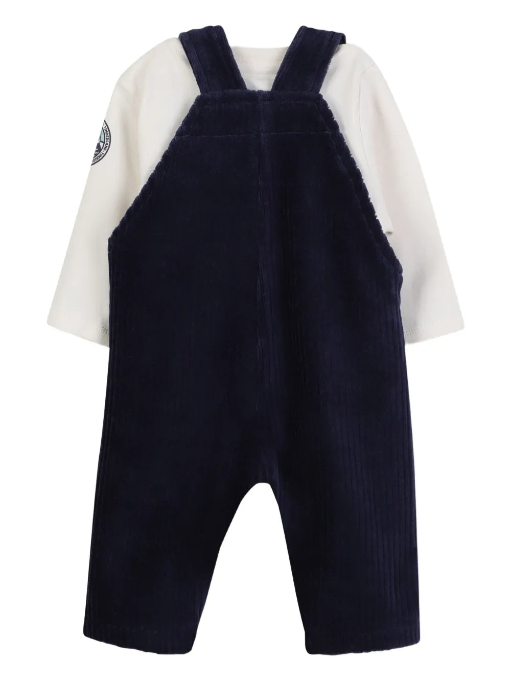 corduroy-ribbed dungaree set