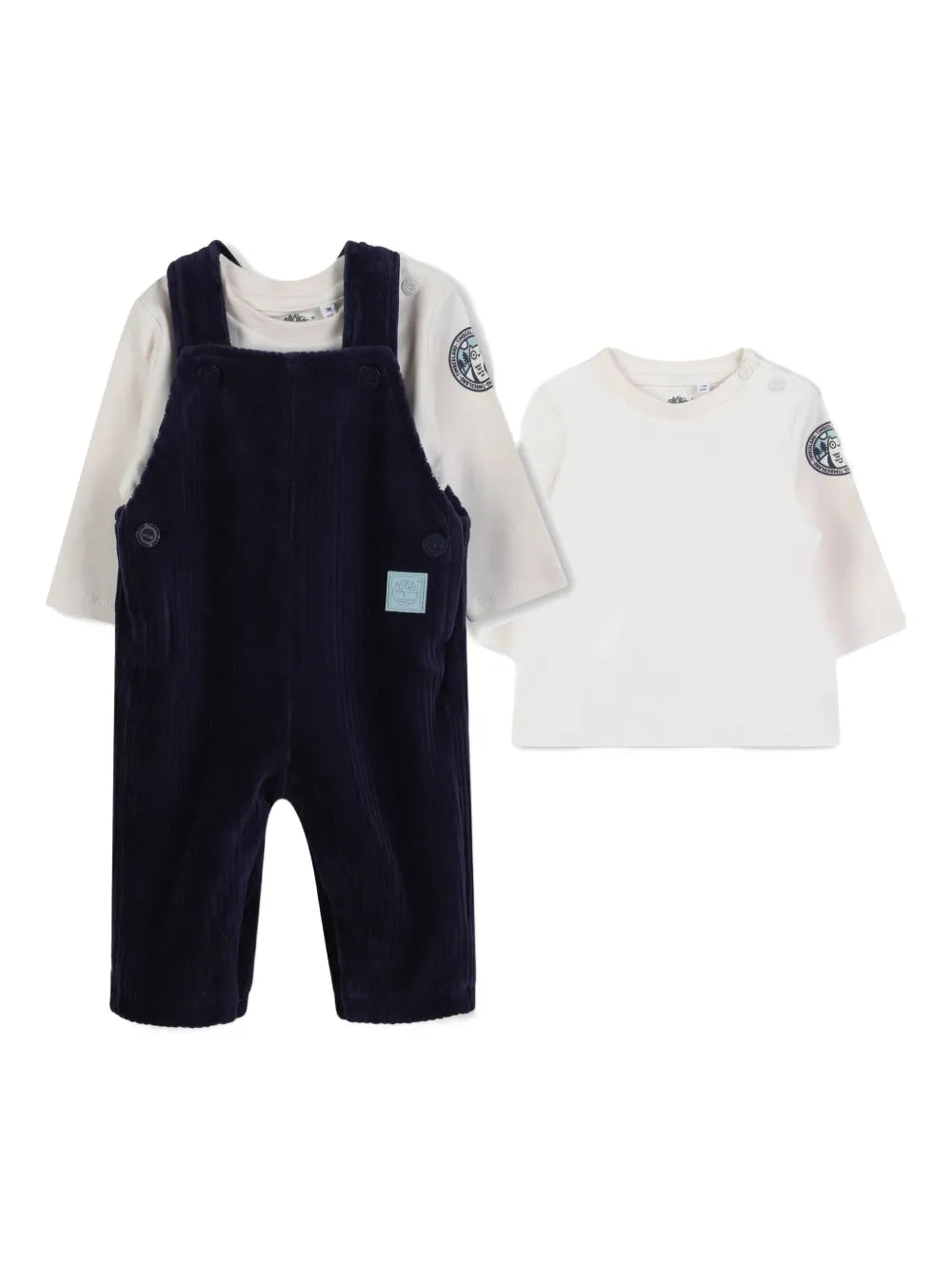 corduroy-ribbed dungaree set