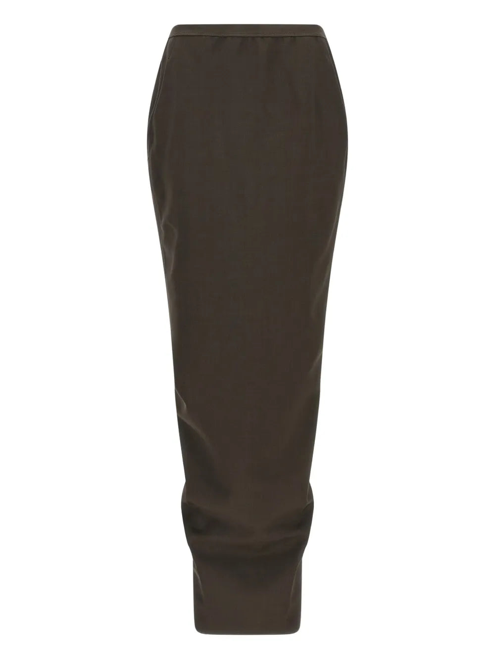 crossover elastic-waistband skirt