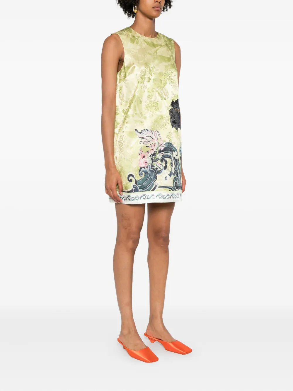  Rochester floral-print sleeveless mini dress