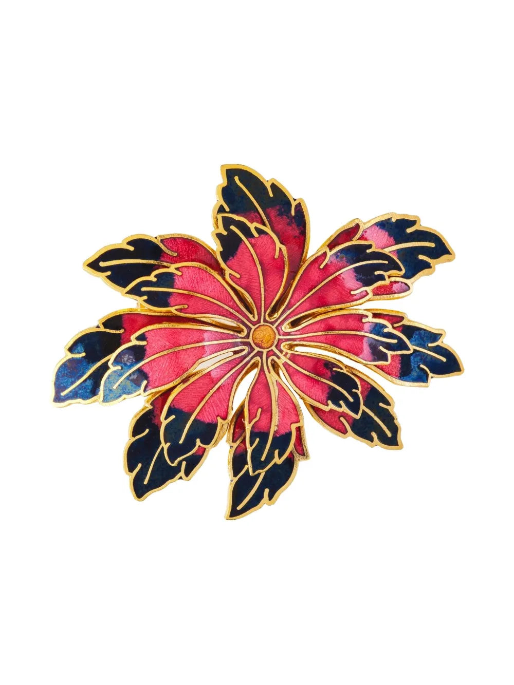 1980s lotus-flower brooch