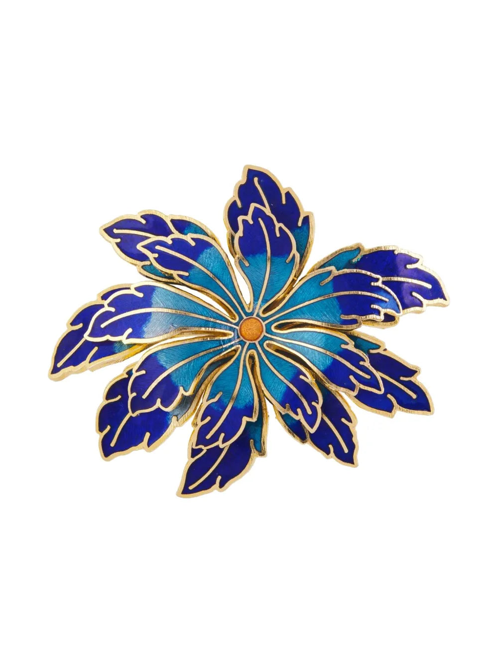 1980s lotus-flower brooch