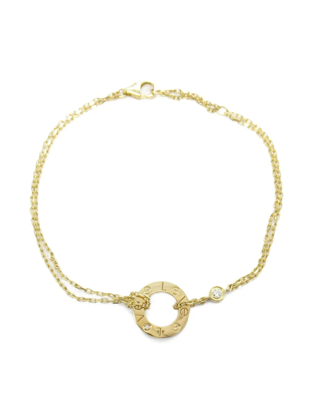 2010s 18K yellow gold Love Circle 2PD diamond bracelet
