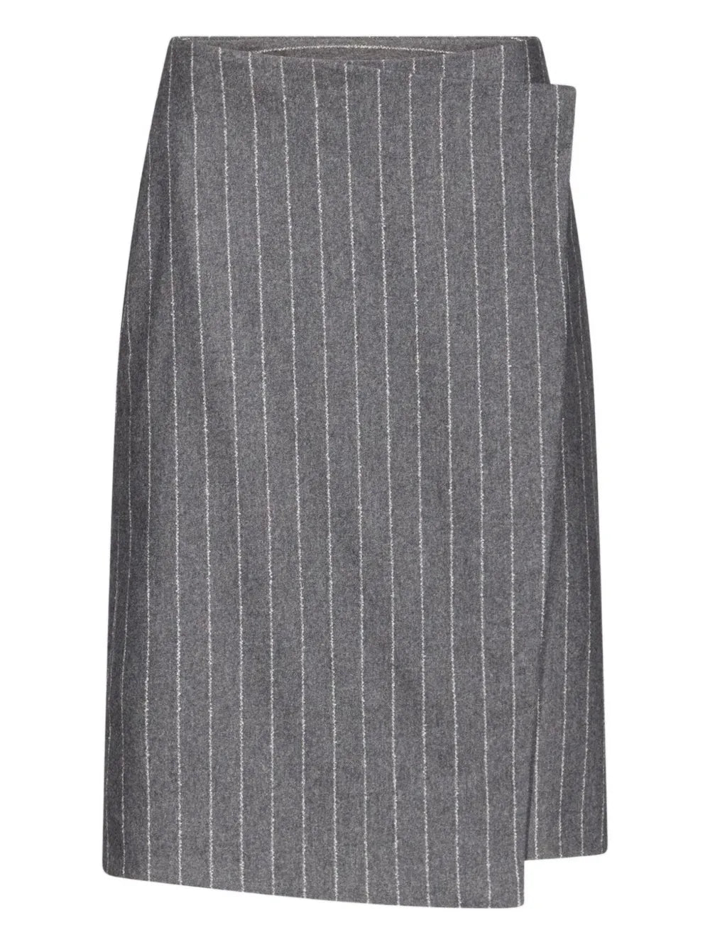 MASON pinstripe wrap midi skirt