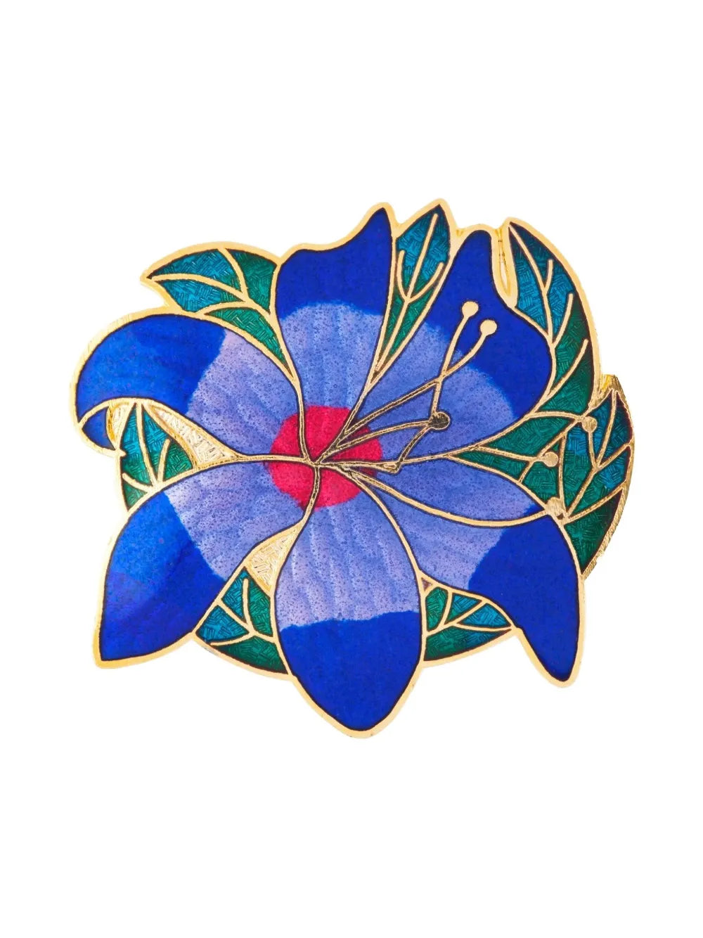 1980s water lily brooch