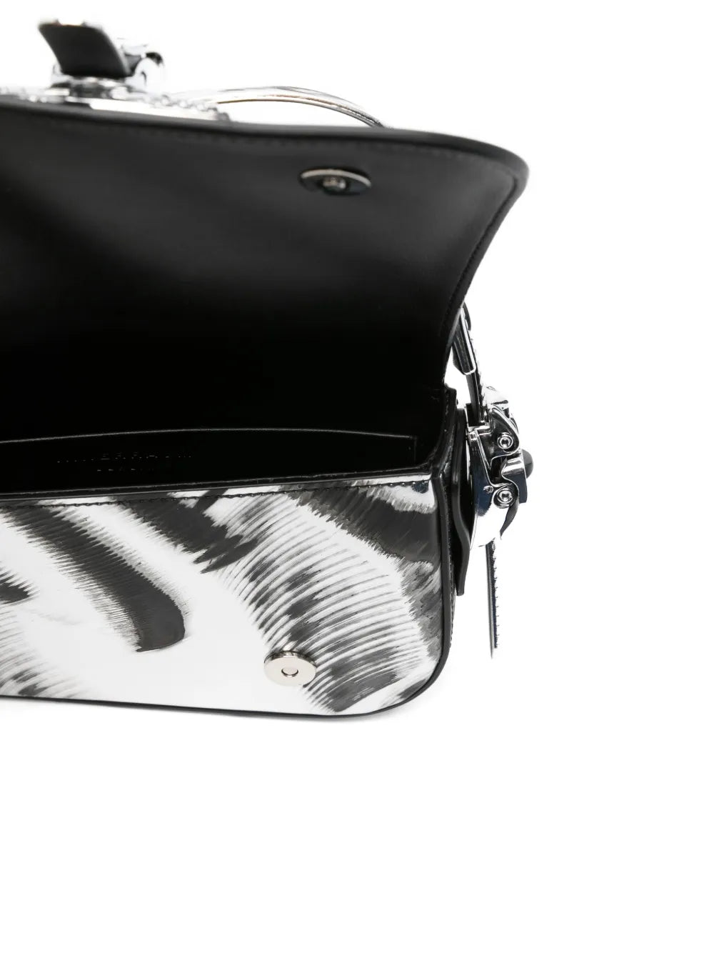 metallic-buckle patterned tote bag