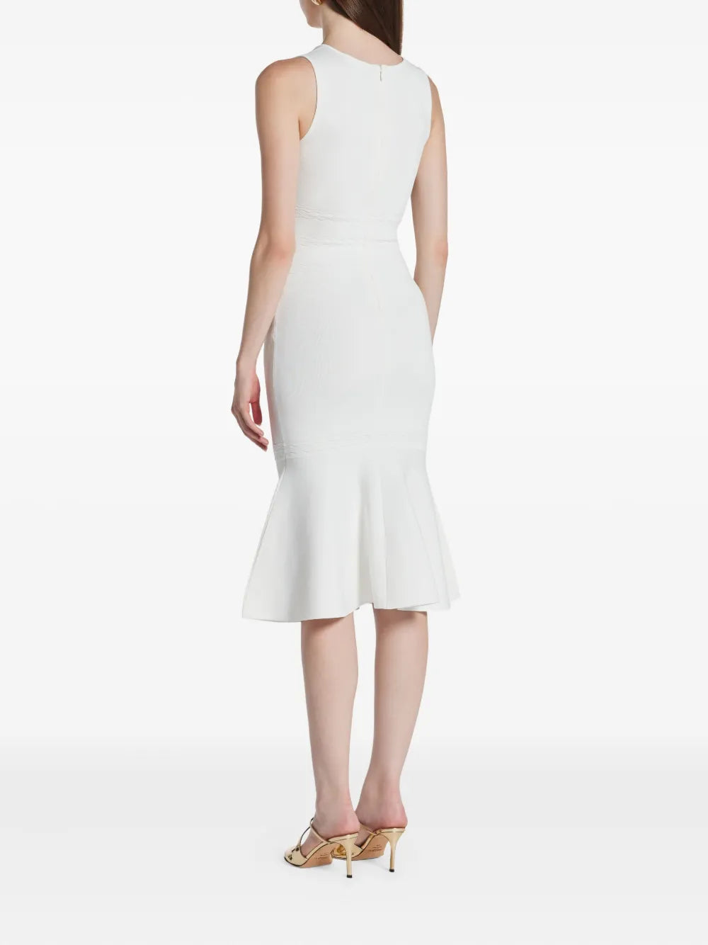 Camille square-neck midi dress