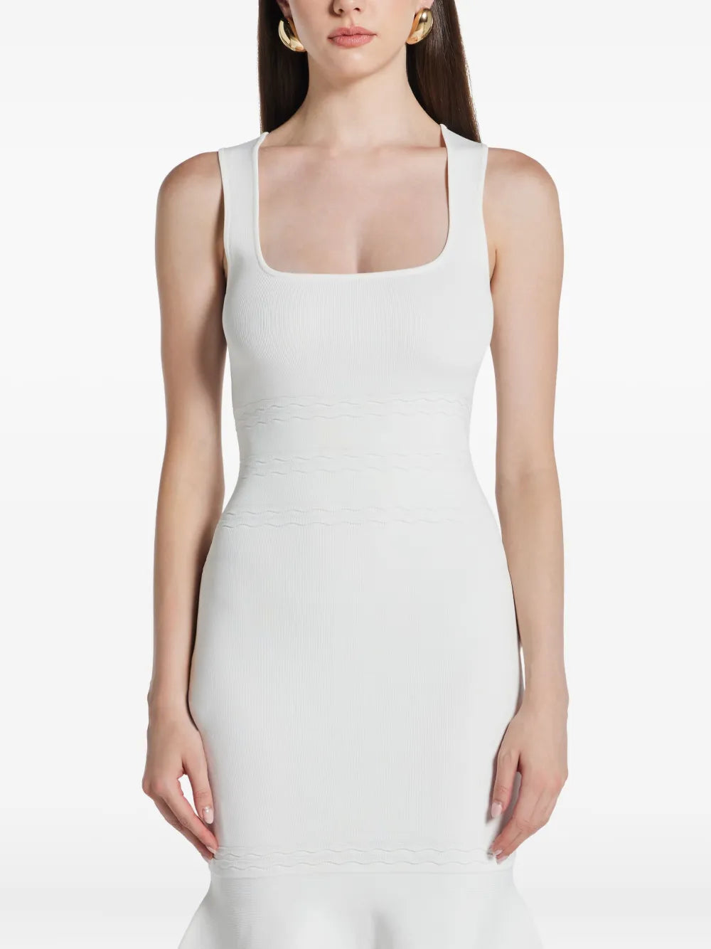 Camille square-neck midi dress